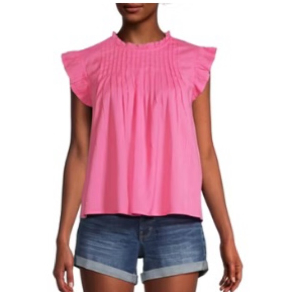 a.n.a Womens Round Neck Sleeveless Blouse